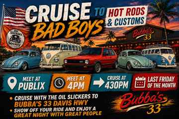 Oil Slickers Society Cruise to Bubba’s 33 VW Takeover