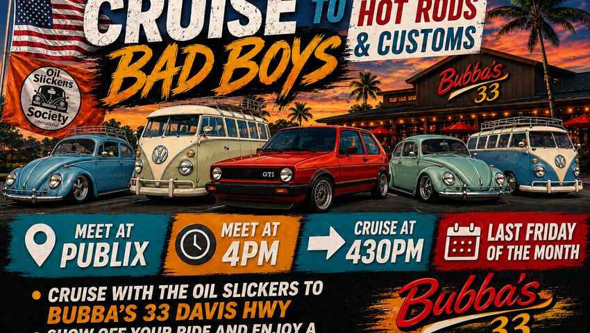 Oil Slickers Society Cruise to Bubba’s 33 VW Takeover
