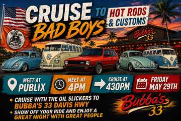 Oil Slickers Society Cruise to Bubba’s 33 VW Takeover