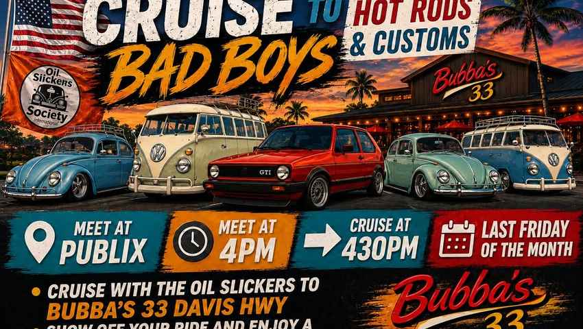Oil Slickers Society Cruise to Bubba’s 33 VW Takeover